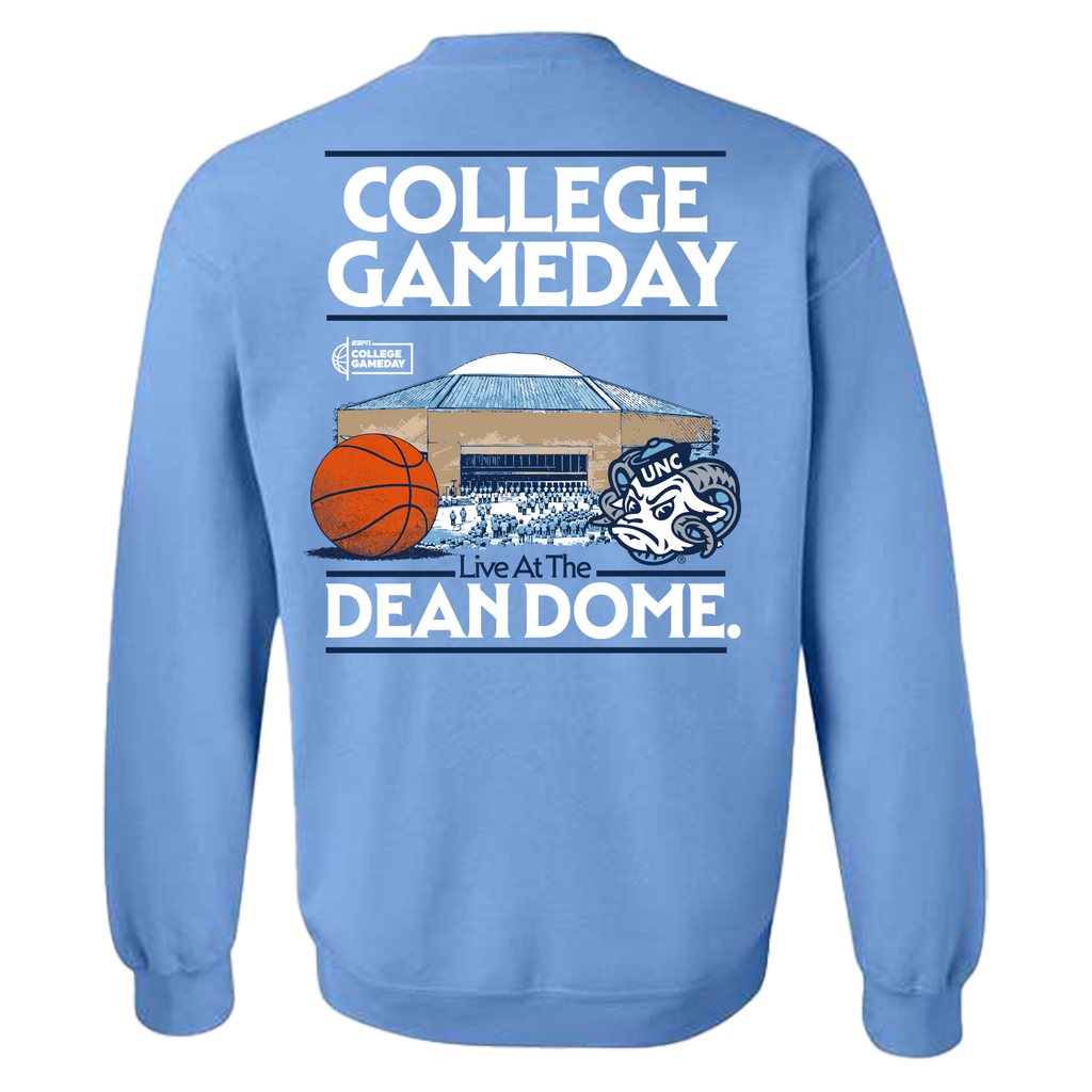 College GameDay UNC Dean Dome Carolina Blue Crewneck
