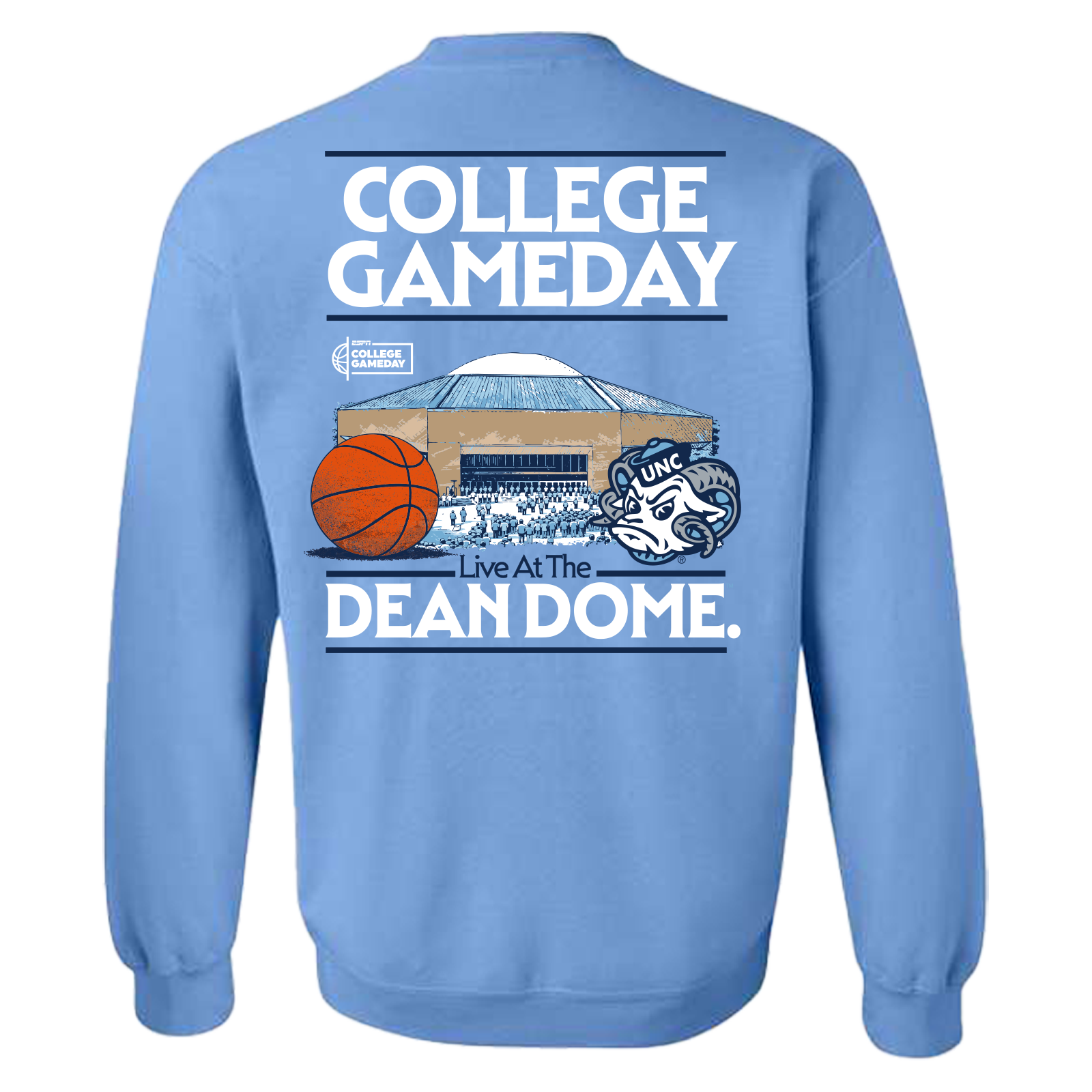 College GameDay UNC Dean Dome Carolina Blue Crewneck