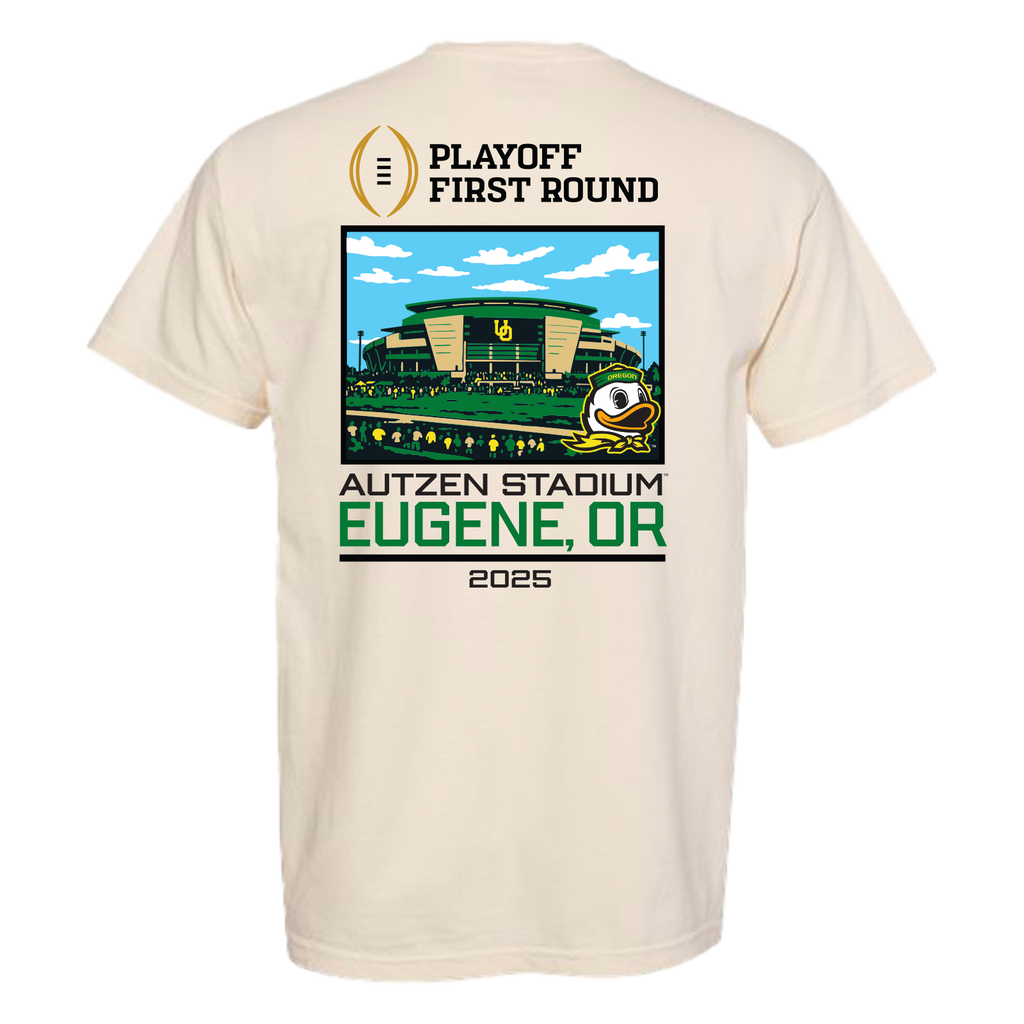 CFP '25|'26 Oregon 1st Round Live From Autzen Stadium Tee