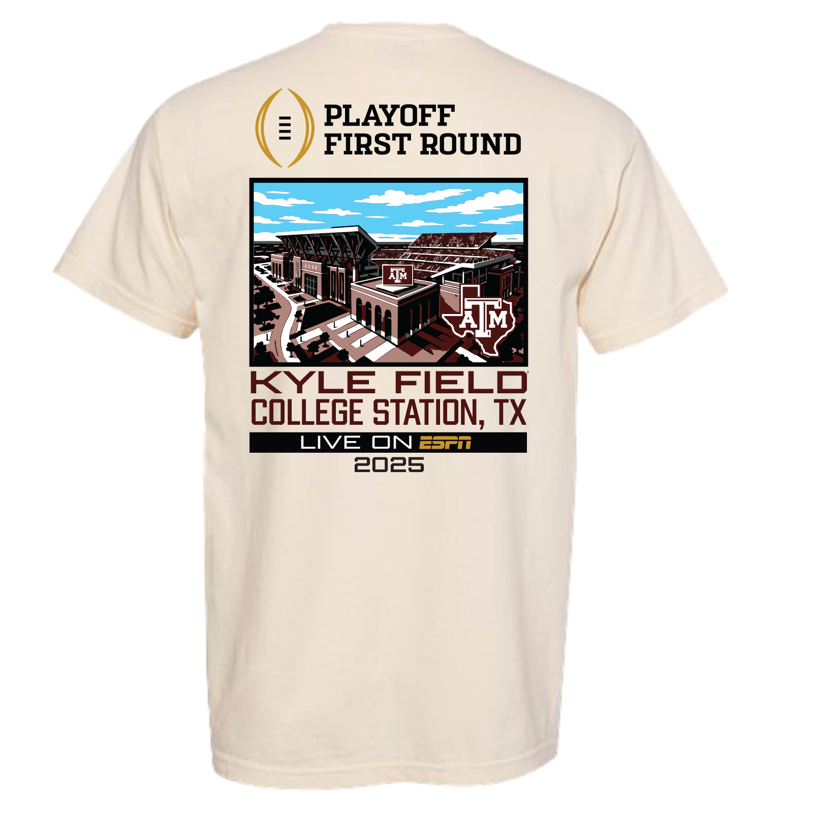 CFP '25|'26 Texas A&M 1st Round Live From Kyle Field Tee
