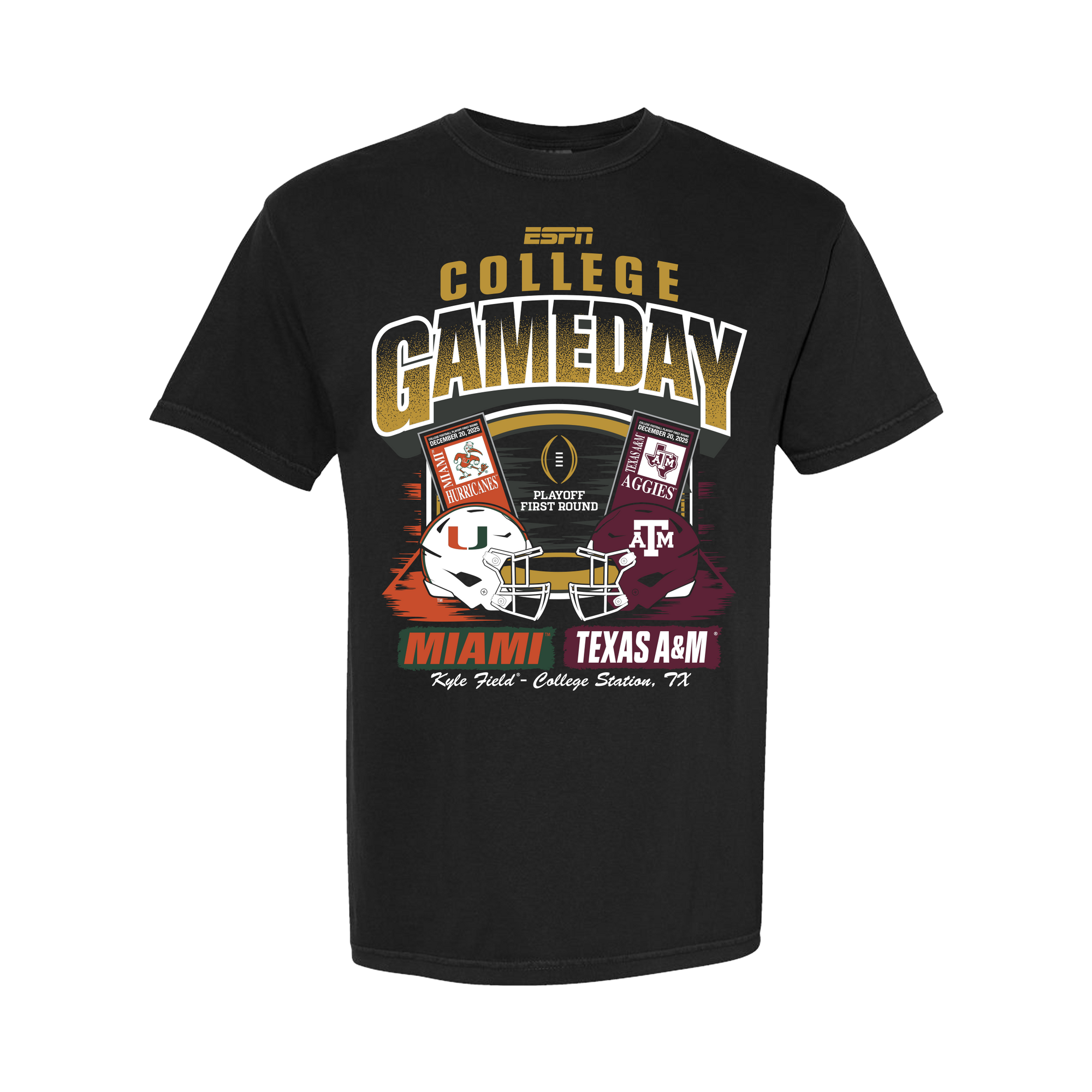 CFP '25|'26 Miami vs. Texas A&M 1st Round Ticket Tee